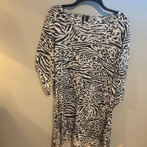 Chic Zebra Print Swim Coverup